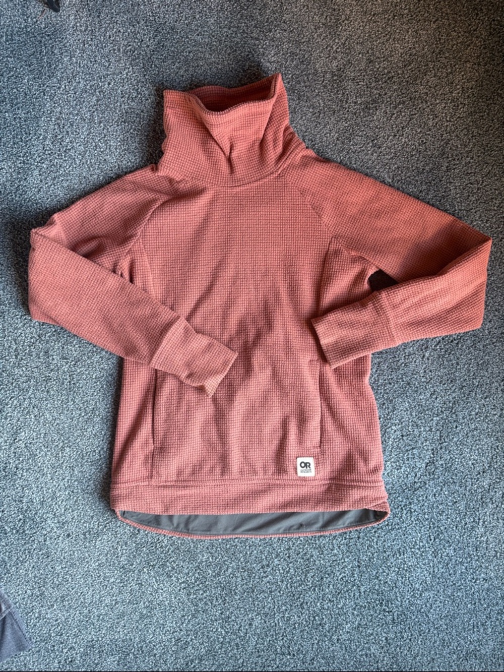 Outdoor Research Women's Waffle Mock Neck Pullover - Rose Clay